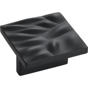 Amerock | Cabinet Pull | Matte Black | 1-1/4 inch (32 mm) Center to Center | Calathea | 1 Pack | Drawer Pull | Drawer Handle | Cabinet Hardware(Matte Black)