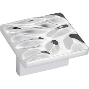 Amerock | Cabinet Pull | Matte Black | 1-1/4 inch (32 mm) Center to Center | Calathea | 1 Pack | Drawer Pull | Drawer Handle | Cabinet Hardware(Polished Chrome)