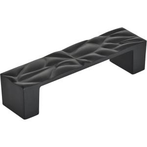 Amerock | Cabinet Pull | Matte Black | 5-1/16 inch (128 mm) Center to Center | Calathea | 1 Pack | Drawer Pull | Drawer Handle | Cabinet Hardware(Matte Black)
