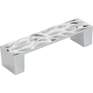 Amerock | Cabinet Pull | Matte Black | 5-1/16 inch (128 mm) Center to Center | Calathea | 1 Pack | Drawer Pull | Drawer Handle | Cabinet Hardware(Polished Chrome)