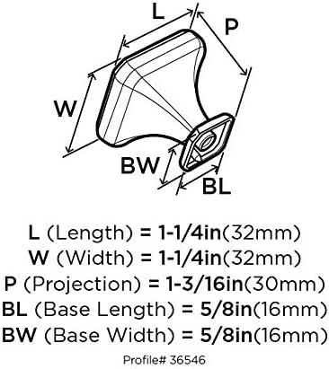 image:imageAmerock BP36547GM Wells 112 in 38 mm Length Gunmetal Cabinet KnobSatin Nickel