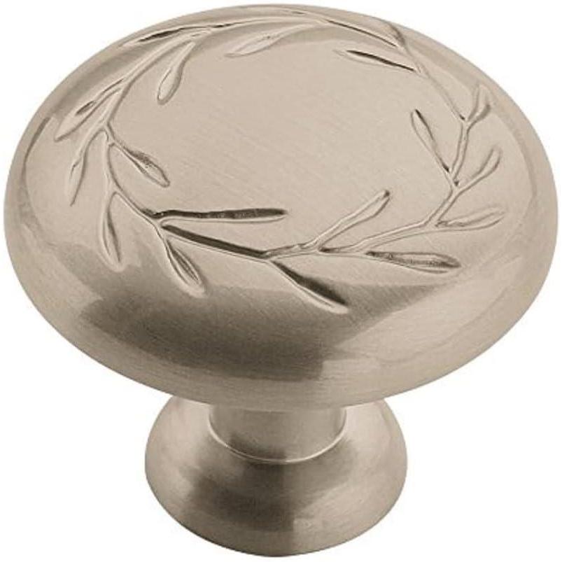 image:imageAmerock Cabinet Knob Satin Nickel 1516 inch 33 mm Diameter NatureS Splendor 1 Pack Drawer Knob Cabinet Hardware