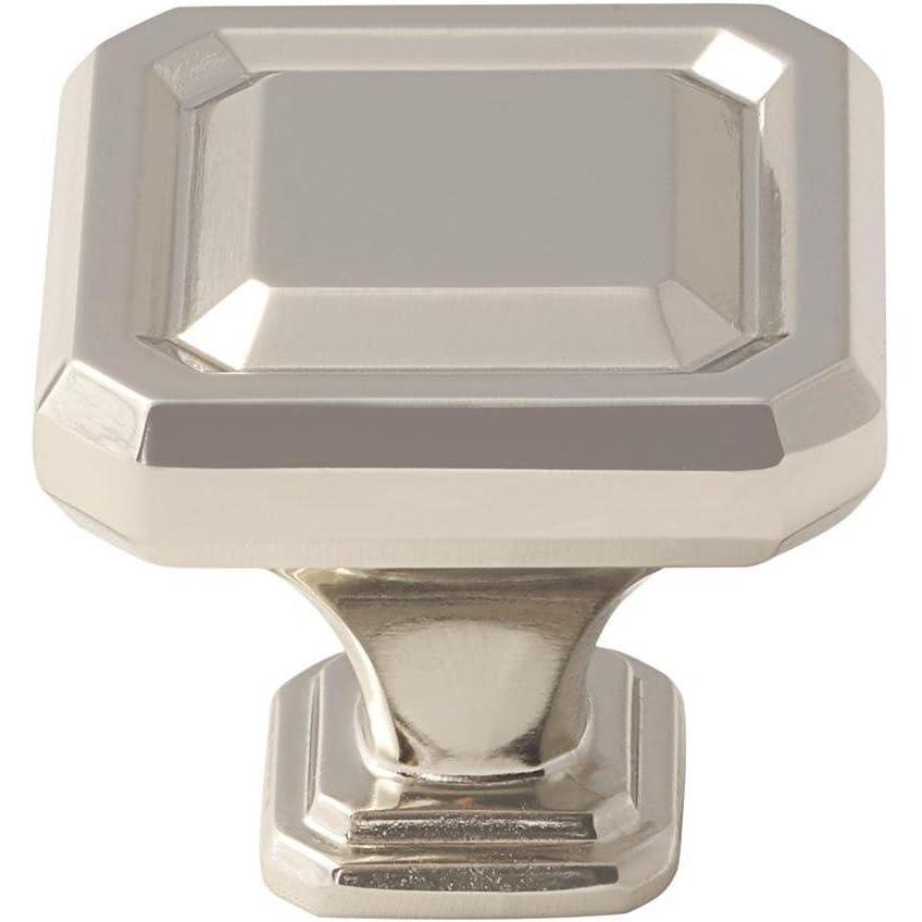 image:imageAmerock BP36547GM Wells 112 in 38 mm Length Gunmetal Cabinet KnobPolished Nickel