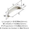 Amerock | Cabinet Cup Pull | Satin Nickel | 3 inch (76 mm) Center to Center | Ravino | 5 Pack | Drawer Pull | Drawer Handle | Cabinet Hardware