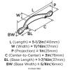 Amerock | Cabinet Pull | Satin Nickel | 3 inch (76 mm) Center to Center | Nature’s Splendor | 1 Pack | Drawer Pull | Drawer Handle | Cabinet Hardware(Satin Nickel)
