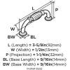 Amerock | Cabinet Pull | Satin Nickel | 3-3/4 inch (96 mm) Center to Center | Blythe | 1 Pack | Drawer Pull | Drawer Handle | Cabinet Hardware