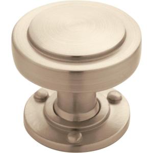 Amerock | Cabinet Knob | Satin Nickel | 1-1/4 inch (32 mm) Diameter | Rochdale | 1 Pack | Drawer Knob | Cabinet Hardware