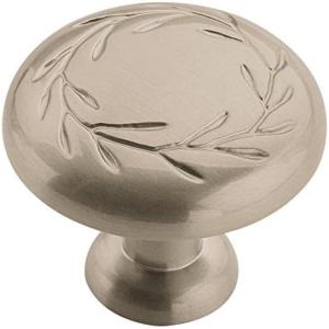 Amerock | Cabinet Knob | Satin Nickel | 1-5/16 inch (33 mm) Diameter | Nature’S Splendor | 1 Pack | Drawer Knob | Cabinet Hardware