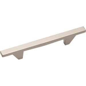 Amerock | Cabinet Pull | Satin Nickel | 3-3/4 inch (96 mm) Center to Center | Sleek | 1 Pack | Drawer Pull | Drawer Handle | Cabinet Hardware