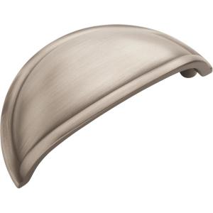 Amerock | Cabinet Cup Pull | Antique Silver | 3 inch (76 mm) Center to Center | Cup Pulls | 1 Pack | Drawer Pull | Drawer Handle | Cabinet Hardware