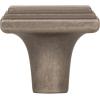 Amerock | Cabinet Knob | Satin Nickel | 1-1/16 inch (27 mm) Length | Manor | 1 Pack | Drawer Knob | Cabinet Hardware(Weathered Nickel)