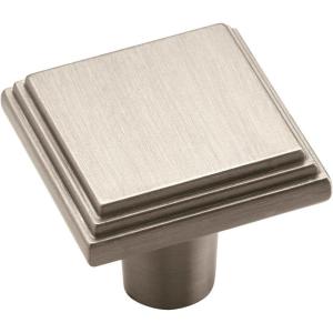Amerock | Cabinet Knob | Satin Nickel | 1-1/16 inch (27 mm) Length | Manor | 1 Pack | Drawer Knob | Cabinet Hardware(Satin Nickel)
