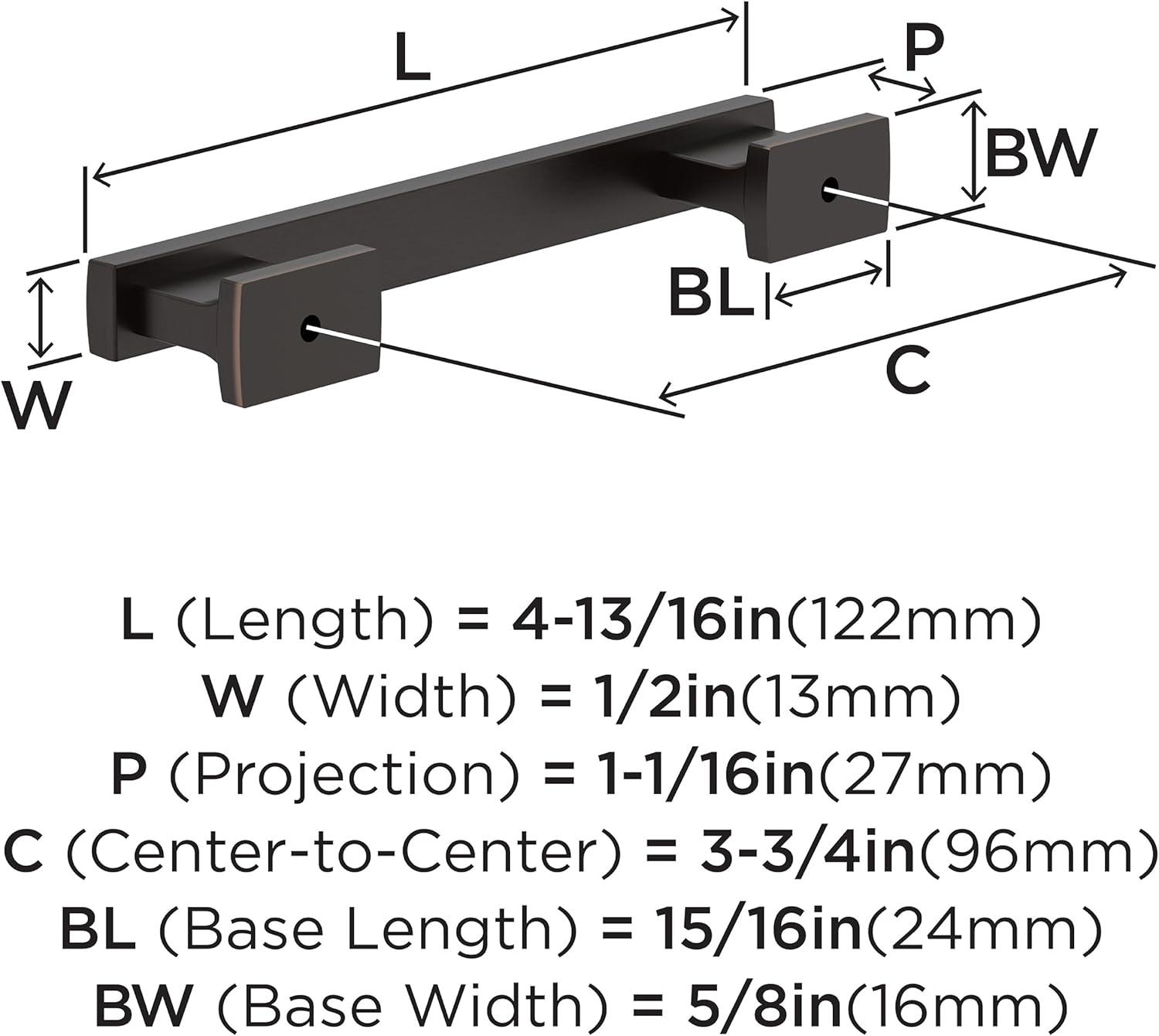 image:imageAmerock 10BX37091ORB Oil Rubbed Bronze Cabinet Pull 334 inch 96mm CentertoCenter 30 Pack Triomphe Furniture Hardware