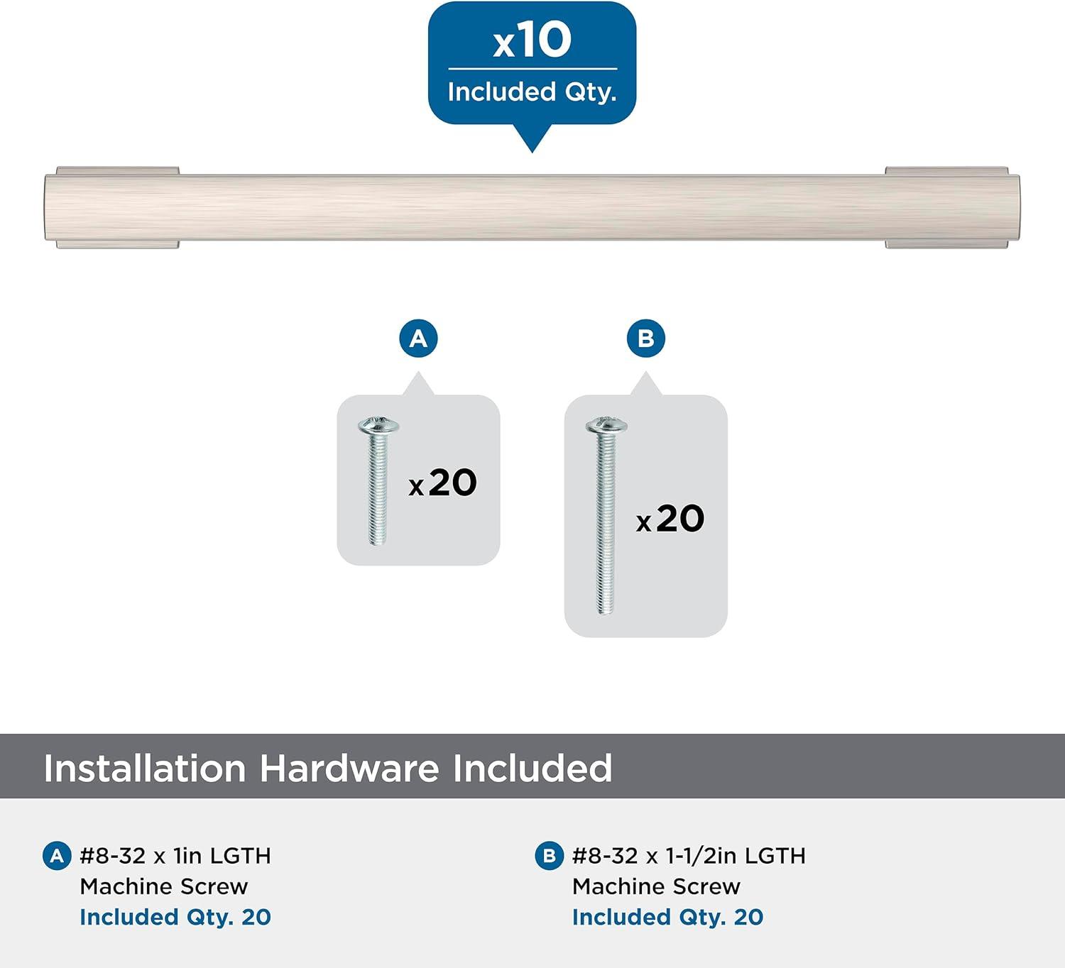 image:imageAmerock 10BX37093G10 Satin Nickel Cabinet Pull 6516 inch 160mm CentertoCenter 30 Pack Triomphe Furniture Hardware