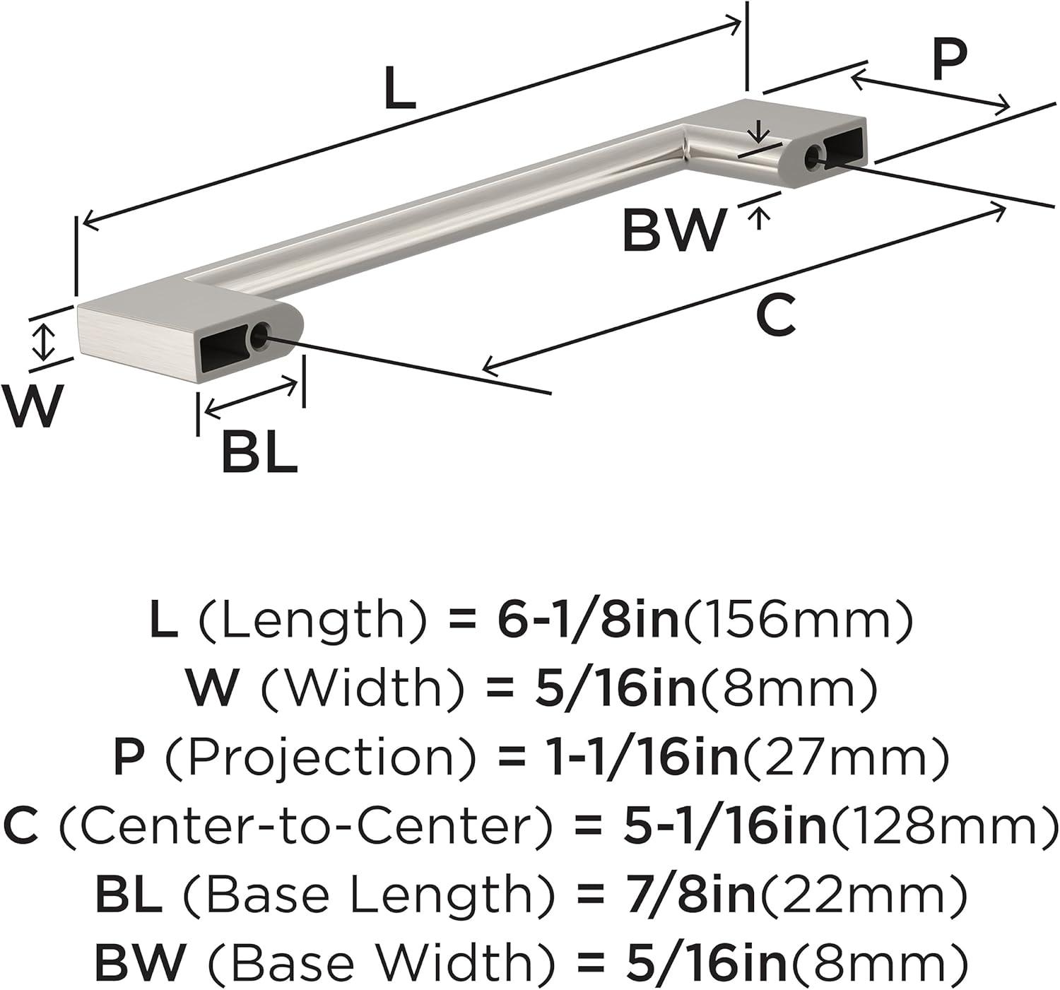 image:imageAmerock 10BX37132G10 Satin Nickel Cabinet Pull 5116 inch 128mm CentertoCenter 30 Pack Cityscape Furniture Hardware