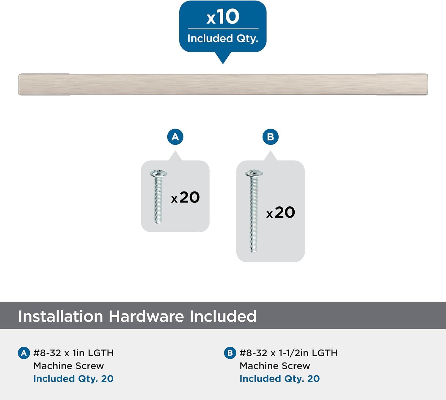 image:imageAmerock 10BX37132G10 Satin Nickel Cabinet Pull 5116 inch 128mm CentertoCenter 30 Pack Cityscape Furniture Hardware