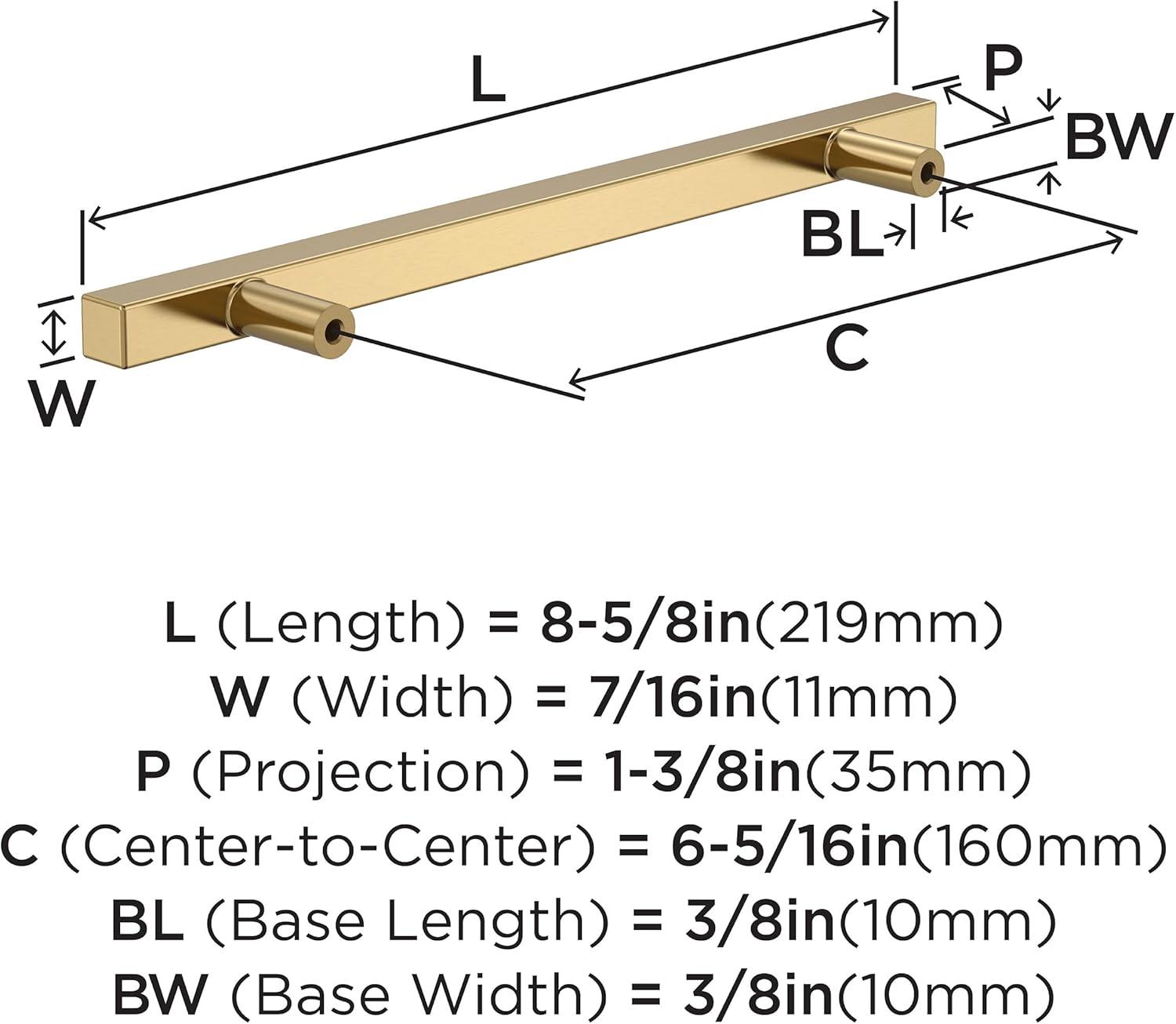 image:imageAmerock 10BX37177MB Matte Black Cabinet Pull 5116 inch 128mm CentertoCenter 30 Pack Bar Pulls Square Furniture HardwareChampagne Bronze