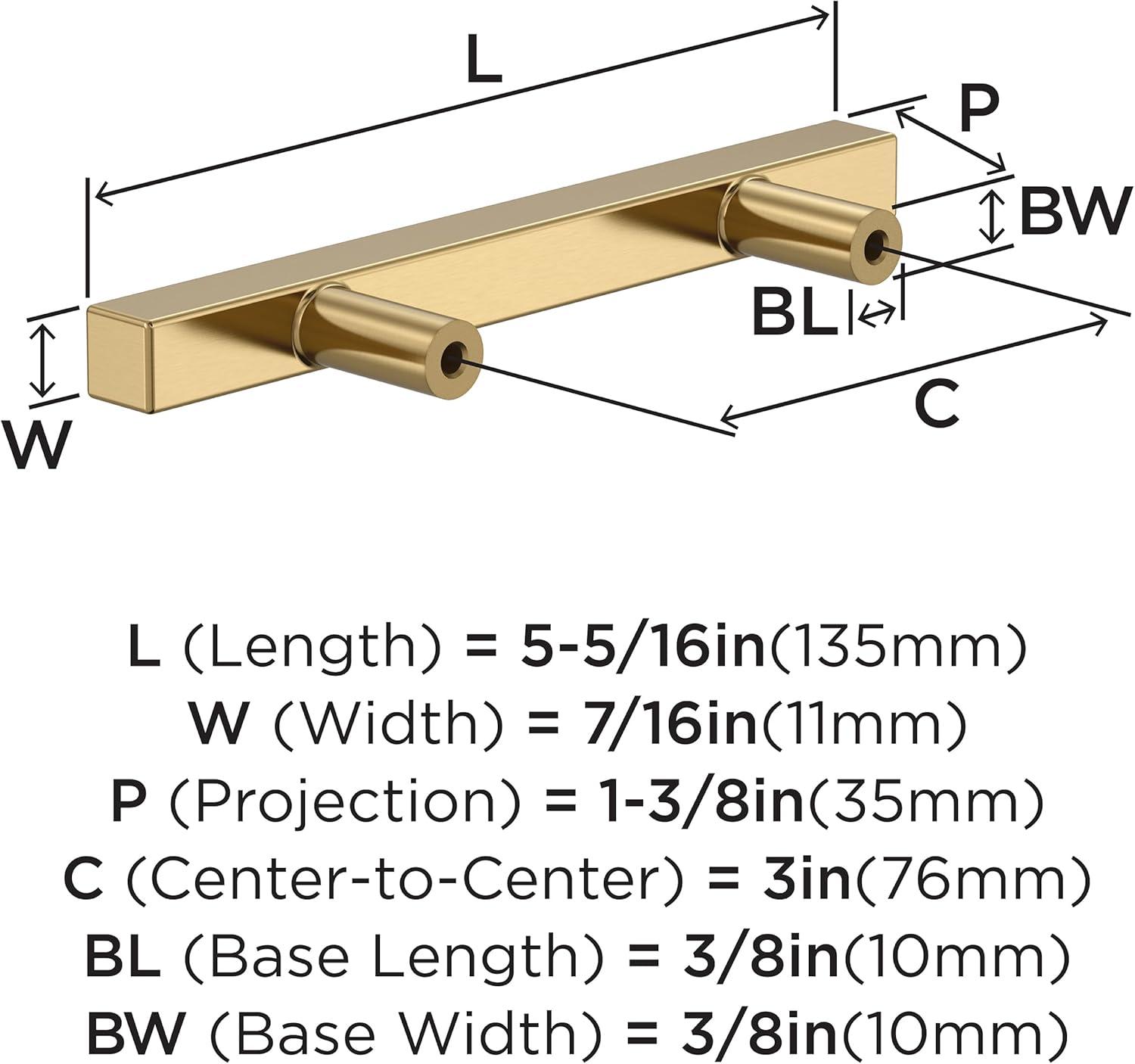 image:imageAmerock 10BX37177MB Matte Black Cabinet Pull 5116 inch 128mm CentertoCenter 30 Pack Bar Pulls Square Furniture HardwareChampagne Bronze