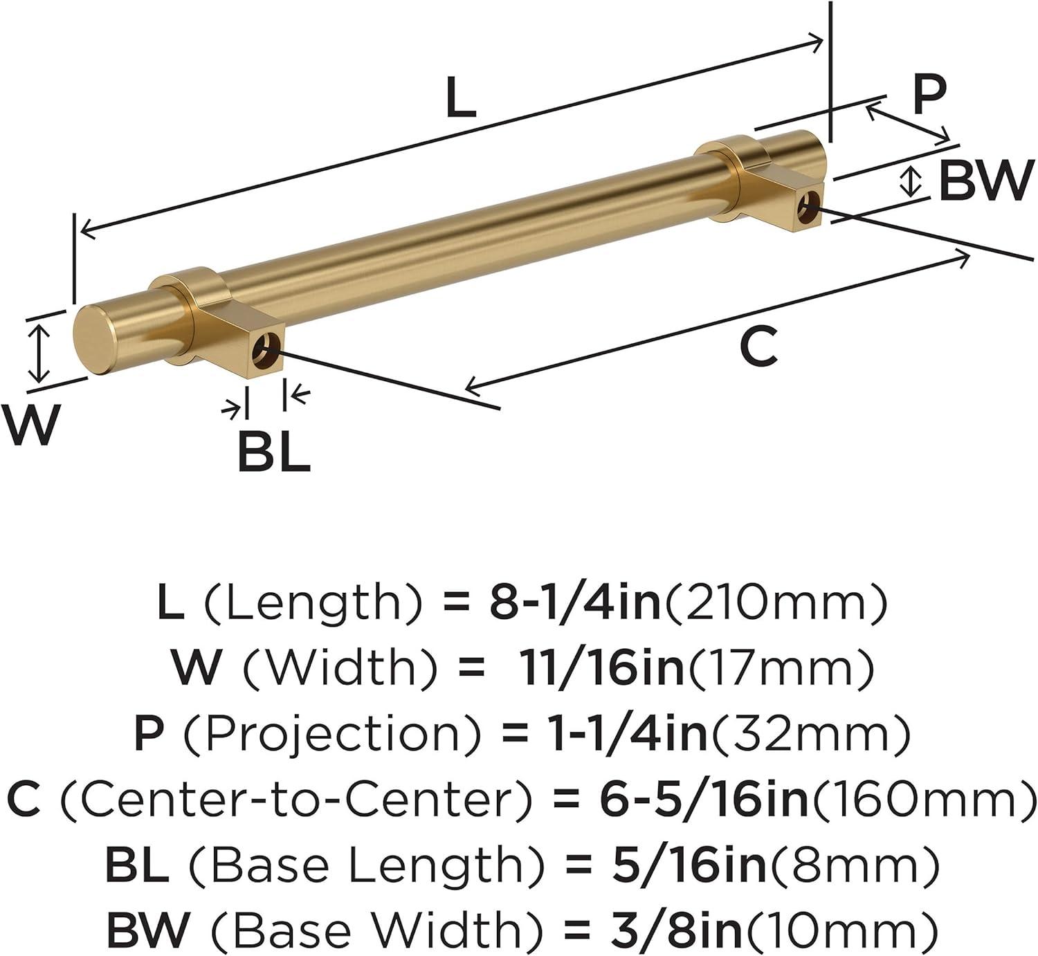 image:imageAmerock Central 5116 inch 128mm CentertoCenter Polished Chrome Cabinet Pull 10 PackChampagne Bronze