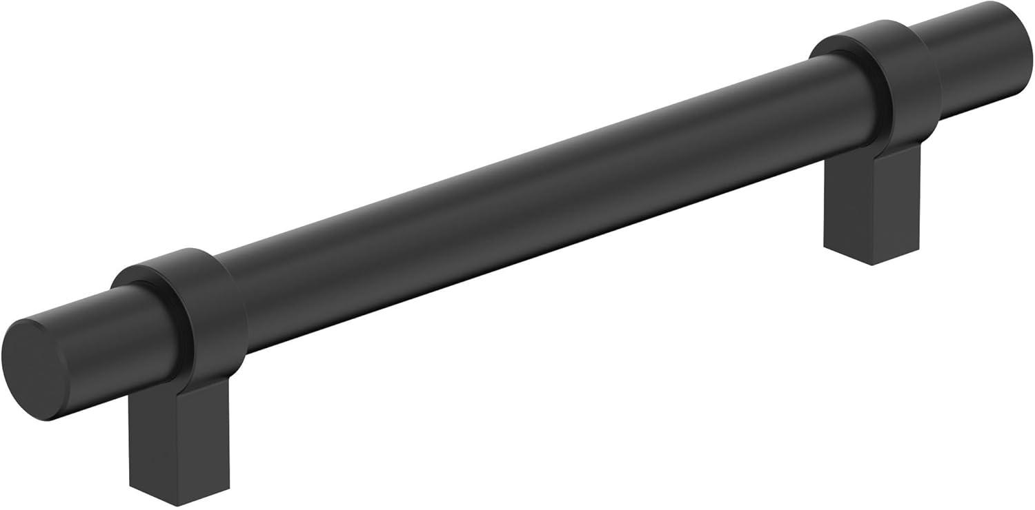image:imageAmerock Central 5116 inch 128mm CentertoCenter Polished Chrome Cabinet Pull 10 PackMatte Black