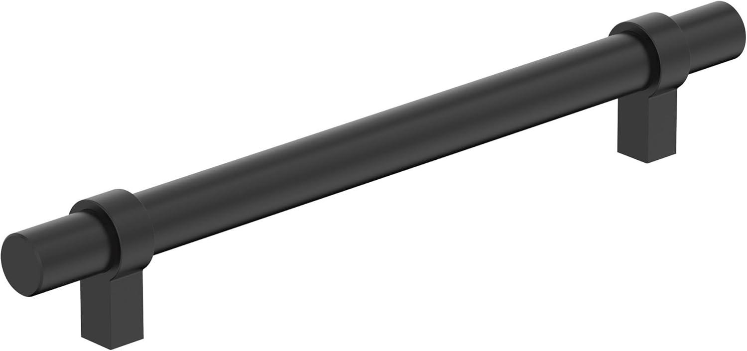 image:imageAmerock Central 5116 inch 128mm CentertoCenter Polished Chrome Cabinet Pull 10 PackMatte Black