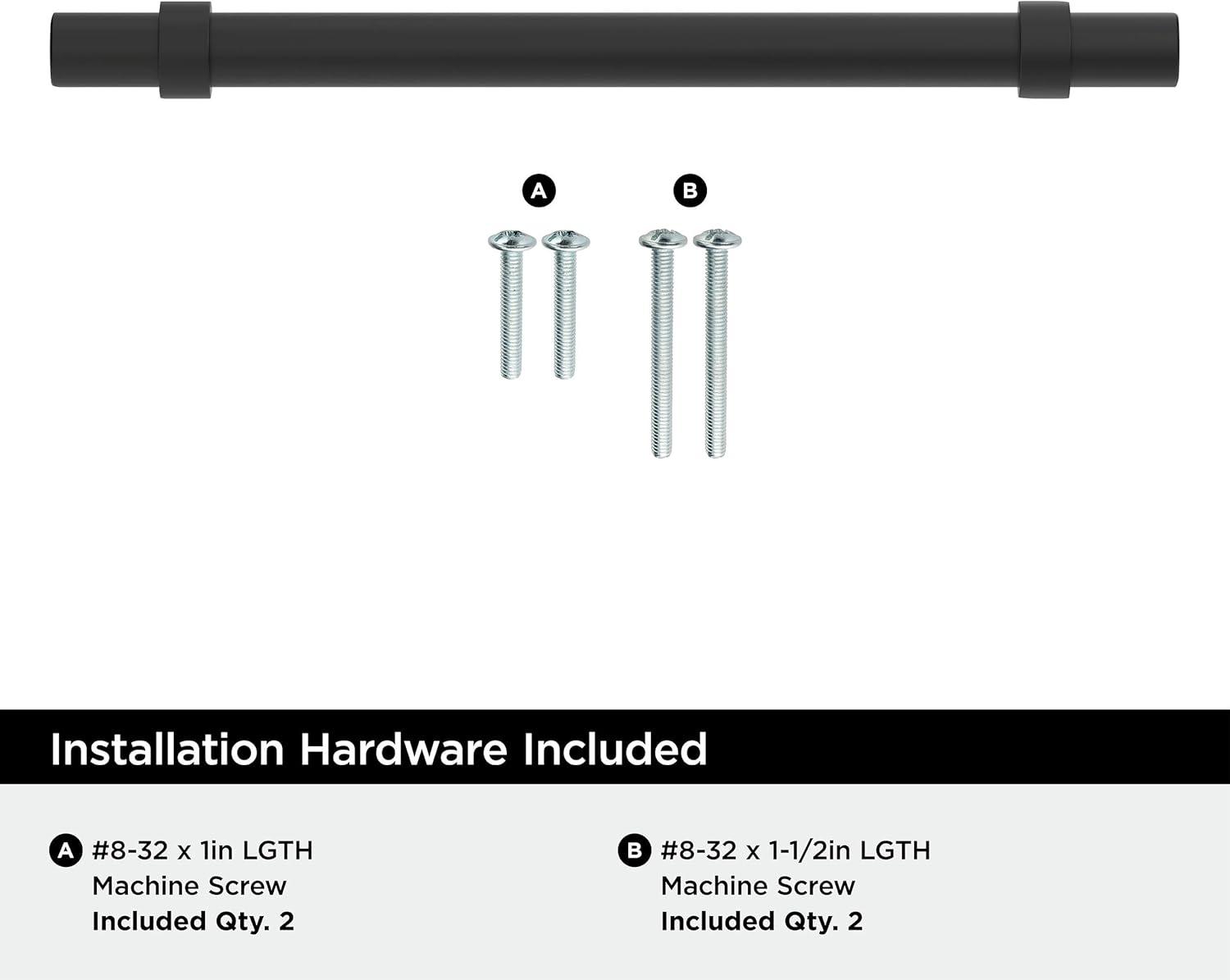 image:imageAmerock Central 5116 inch 128mm CentertoCenter Polished Chrome Cabinet Pull 10 PackMatte Black