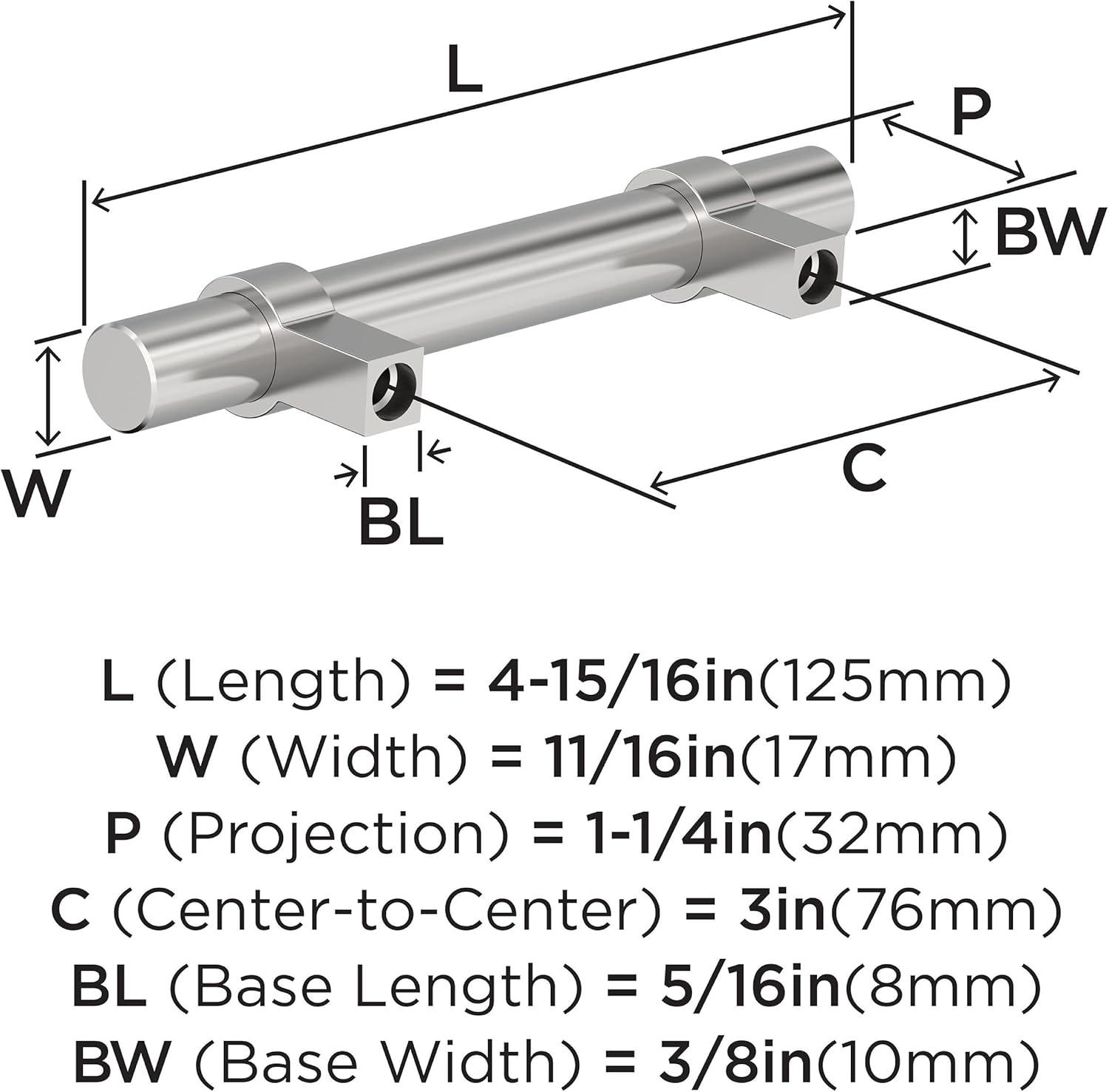 image:imageAmerock Central 5116 inch 128mm CentertoCenter Polished Chrome Cabinet Pull 10 PackPolished Chrome