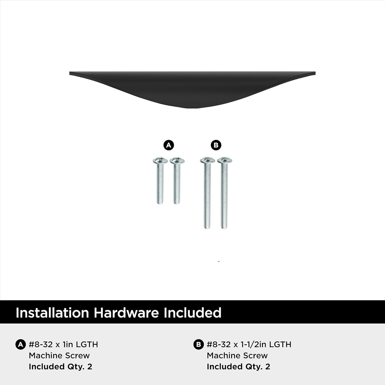 image:imageAmerock Current 5116 inch 128mm CentertoCenter Champagne Bronze Cabinet Pull 10 PackMatte Black