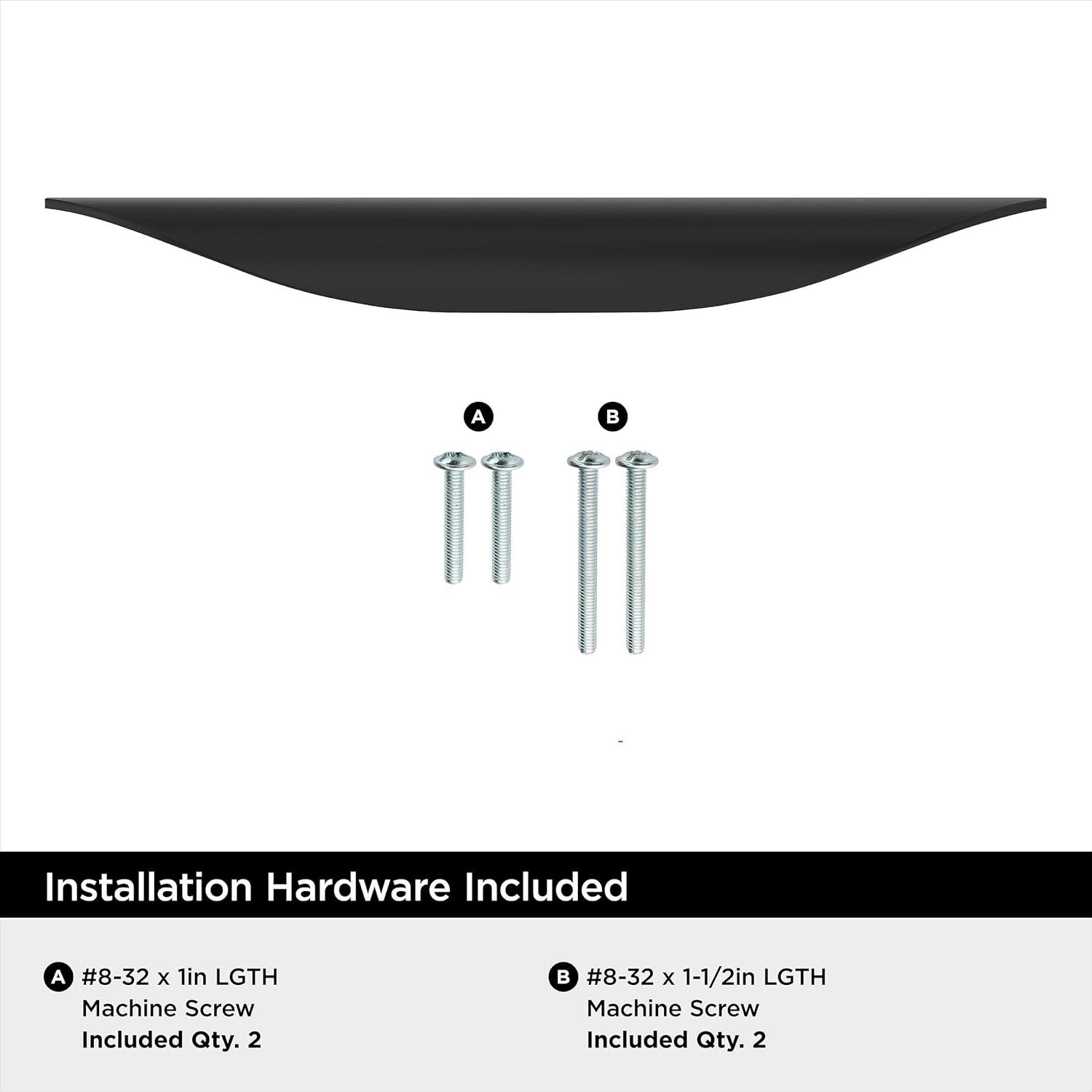 image:imageAmerock Current 5116 inch 128mm CentertoCenter Champagne Bronze Cabinet Pull 10 PackMatte Black