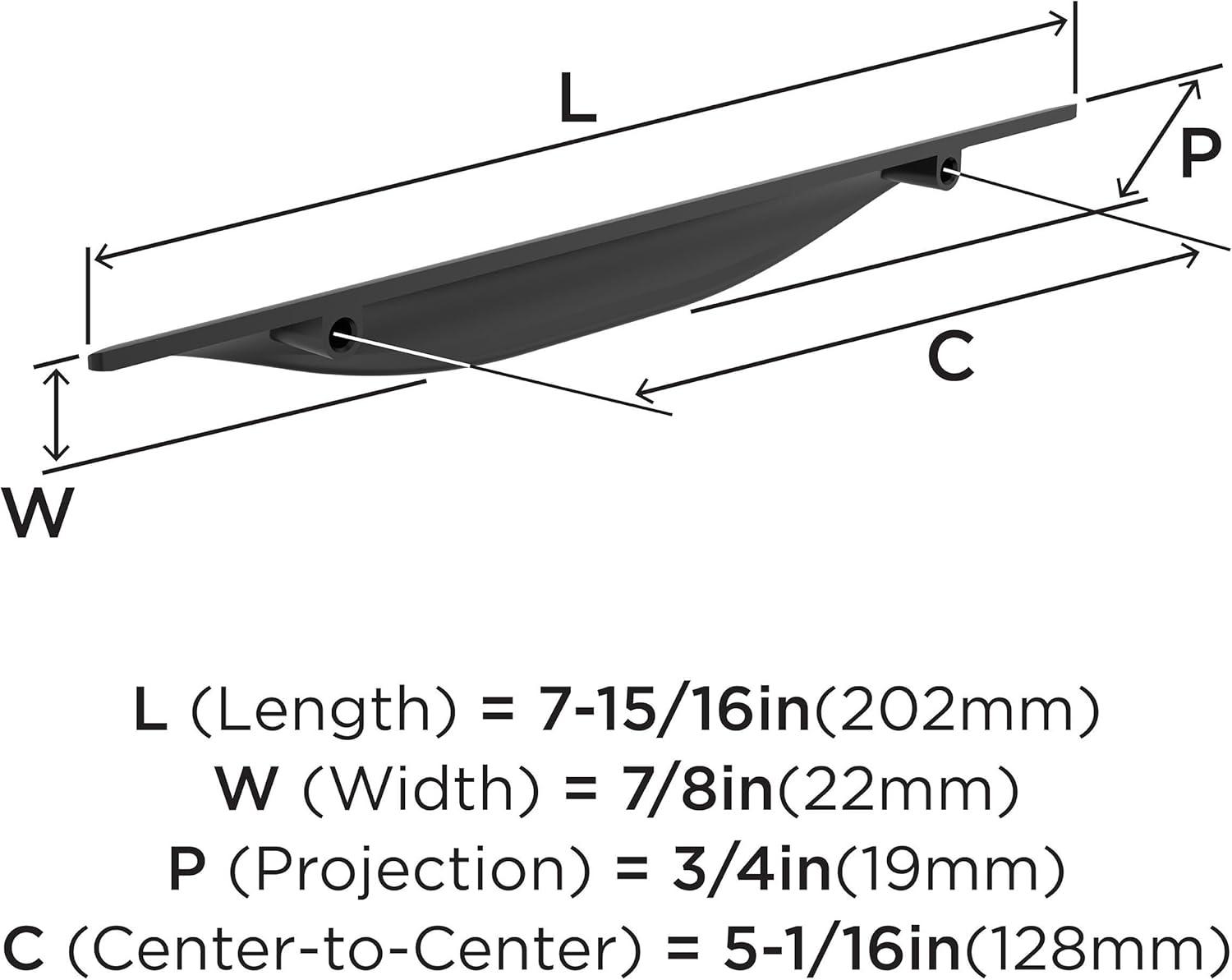 image:imageAmerock Current 5116 inch 128mm CentertoCenter Champagne Bronze Cabinet Pull 10 PackMatte Black