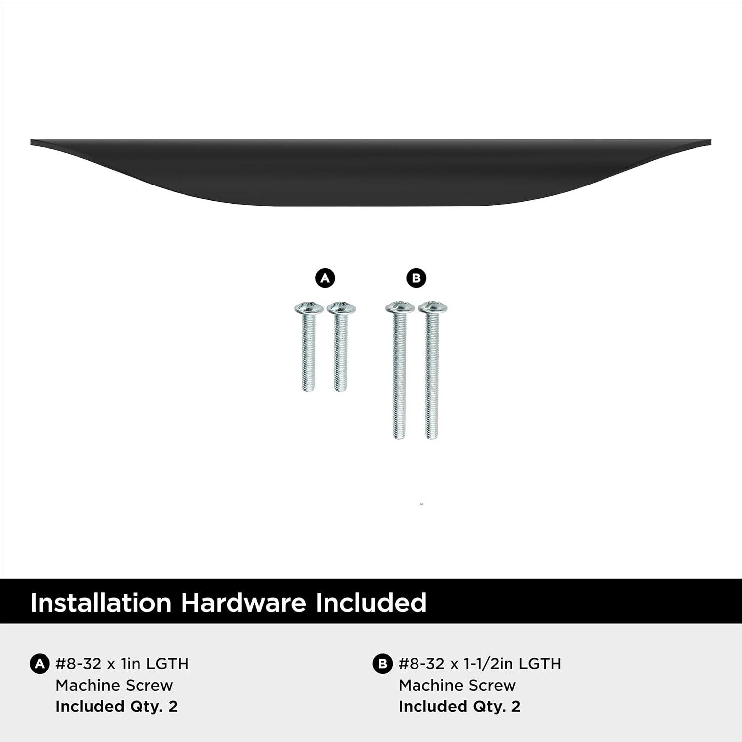 image:imageAmerock Current 5116 inch 128mm CentertoCenter Champagne Bronze Cabinet Pull 10 PackMatte Black
