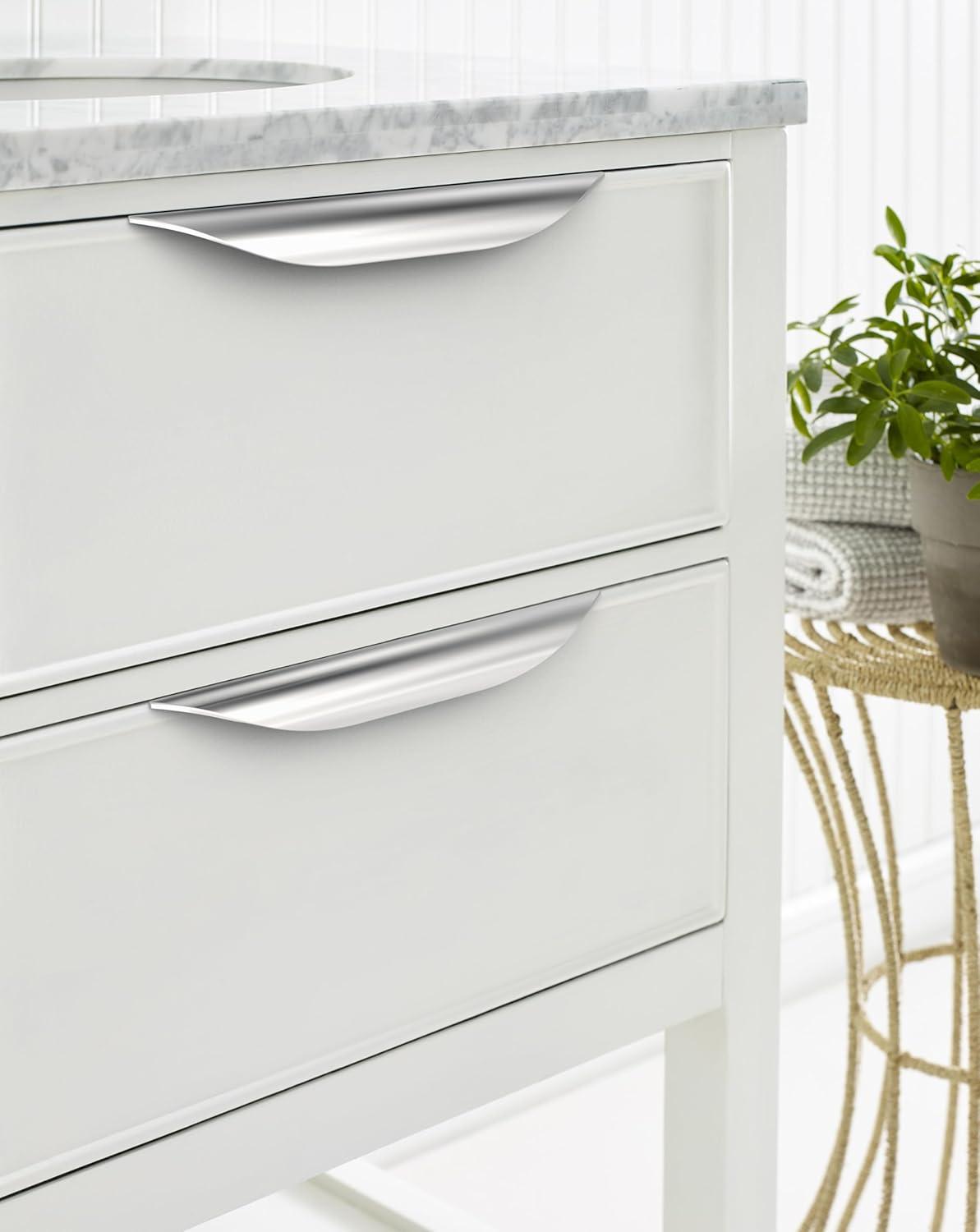 image:imageAmerock Current 5116 inch 128mm CentertoCenter Champagne Bronze Cabinet Pull 10 PackPolished Chrome