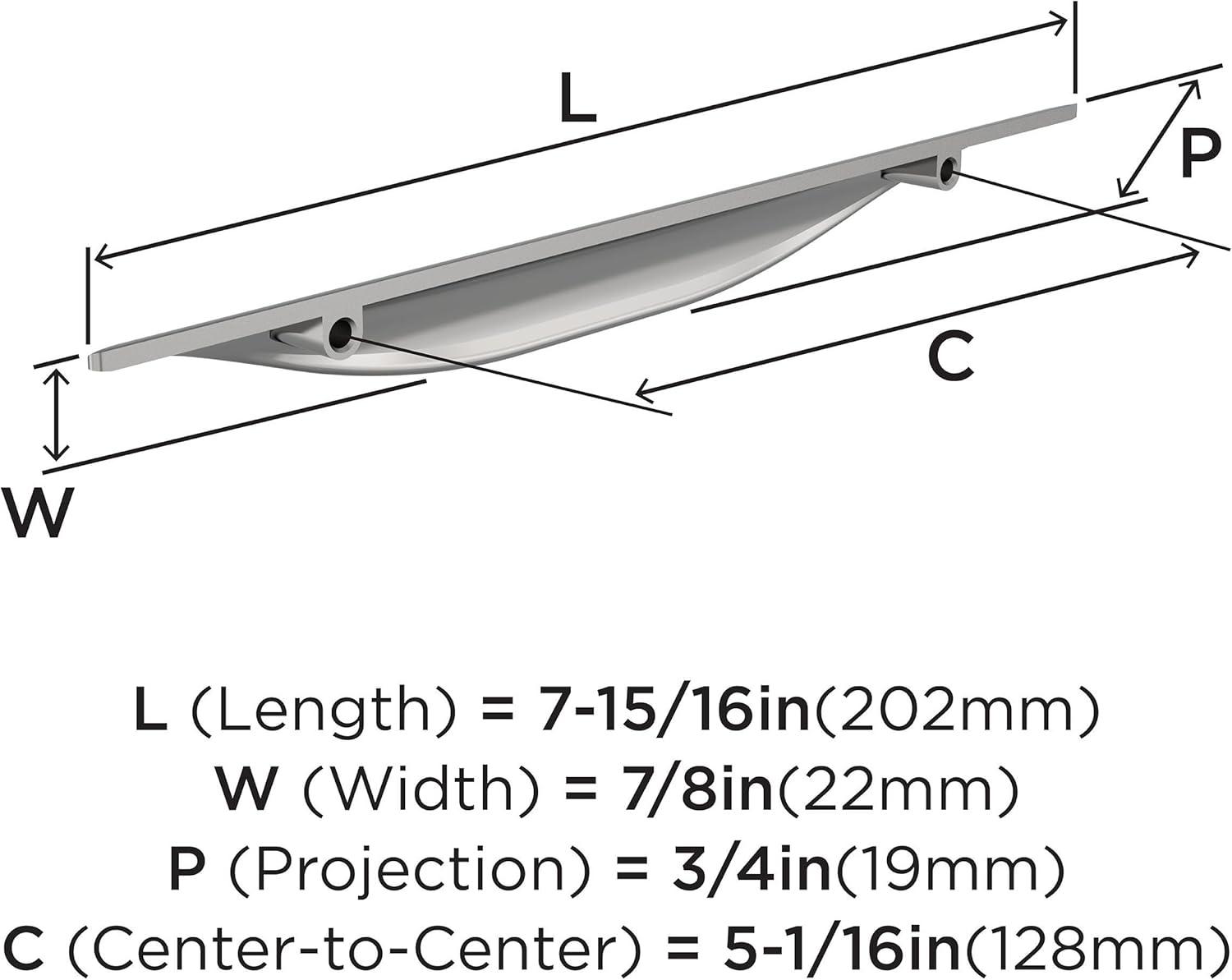 image:imageAmerock Current 5116 inch 128mm CentertoCenter Champagne Bronze Cabinet Pull 10 PackPolished Chrome