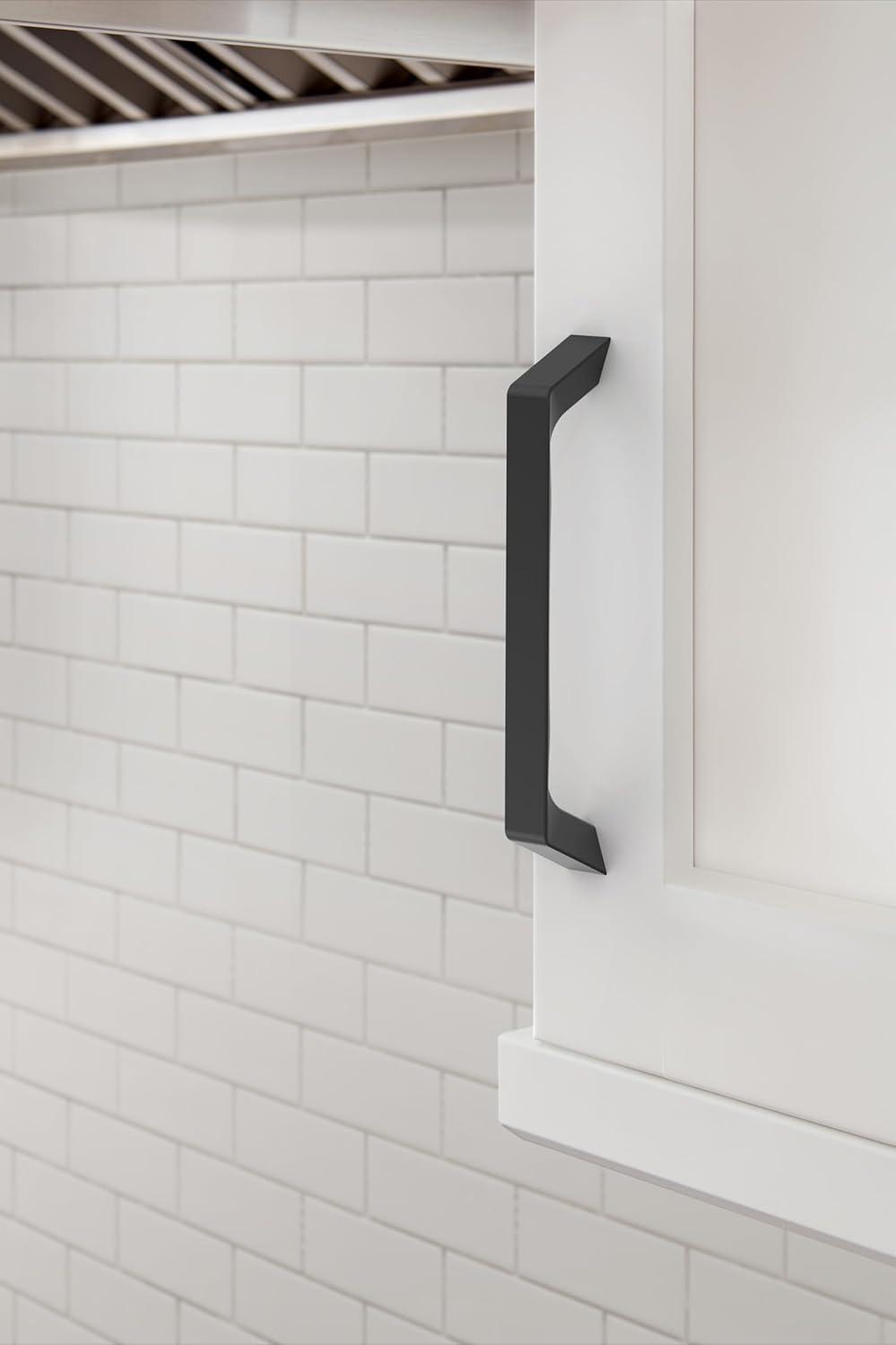 image:imageAmerock Evolve 5116 inch 128mm CentertoCenter Satin Nickel Cabinet Pull 25 PackMatte Black