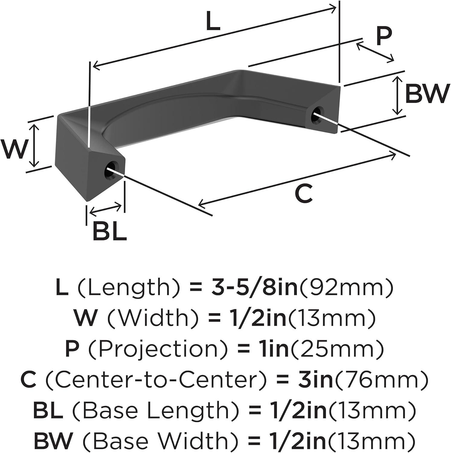 image:imageAmerock Evolve 5116 inch 128mm CentertoCenter Satin Nickel Cabinet Pull 25 PackMatte Black