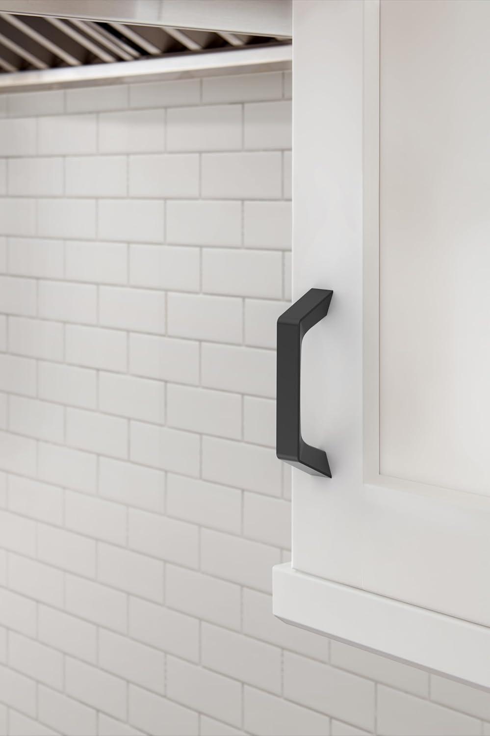 image:imageAmerock Evolve 5116 inch 128mm CentertoCenter Satin Nickel Cabinet Pull 25 PackMatte Black