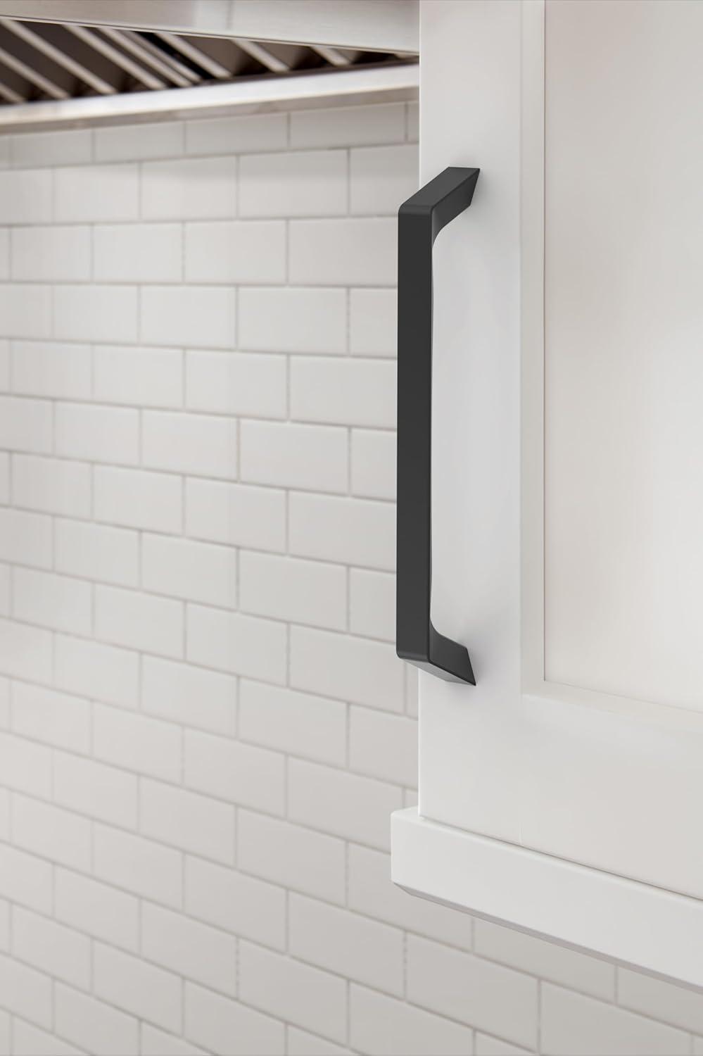 image:imageAmerock Evolve 5116 inch 128mm CentertoCenter Satin Nickel Cabinet Pull 25 PackMatte Black