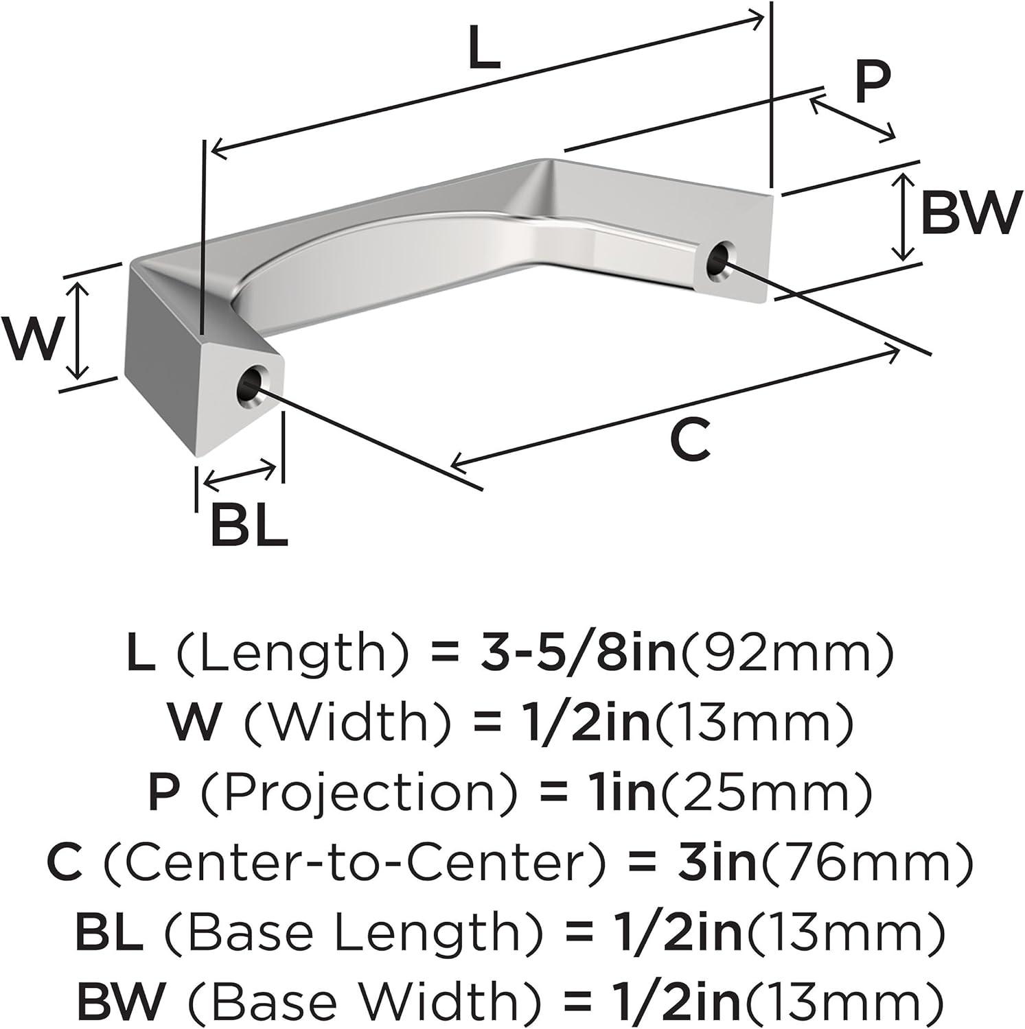 image:imageAmerock Evolve 5116 inch 128mm CentertoCenter Satin Nickel Cabinet Pull 25 PackPolished Chrome