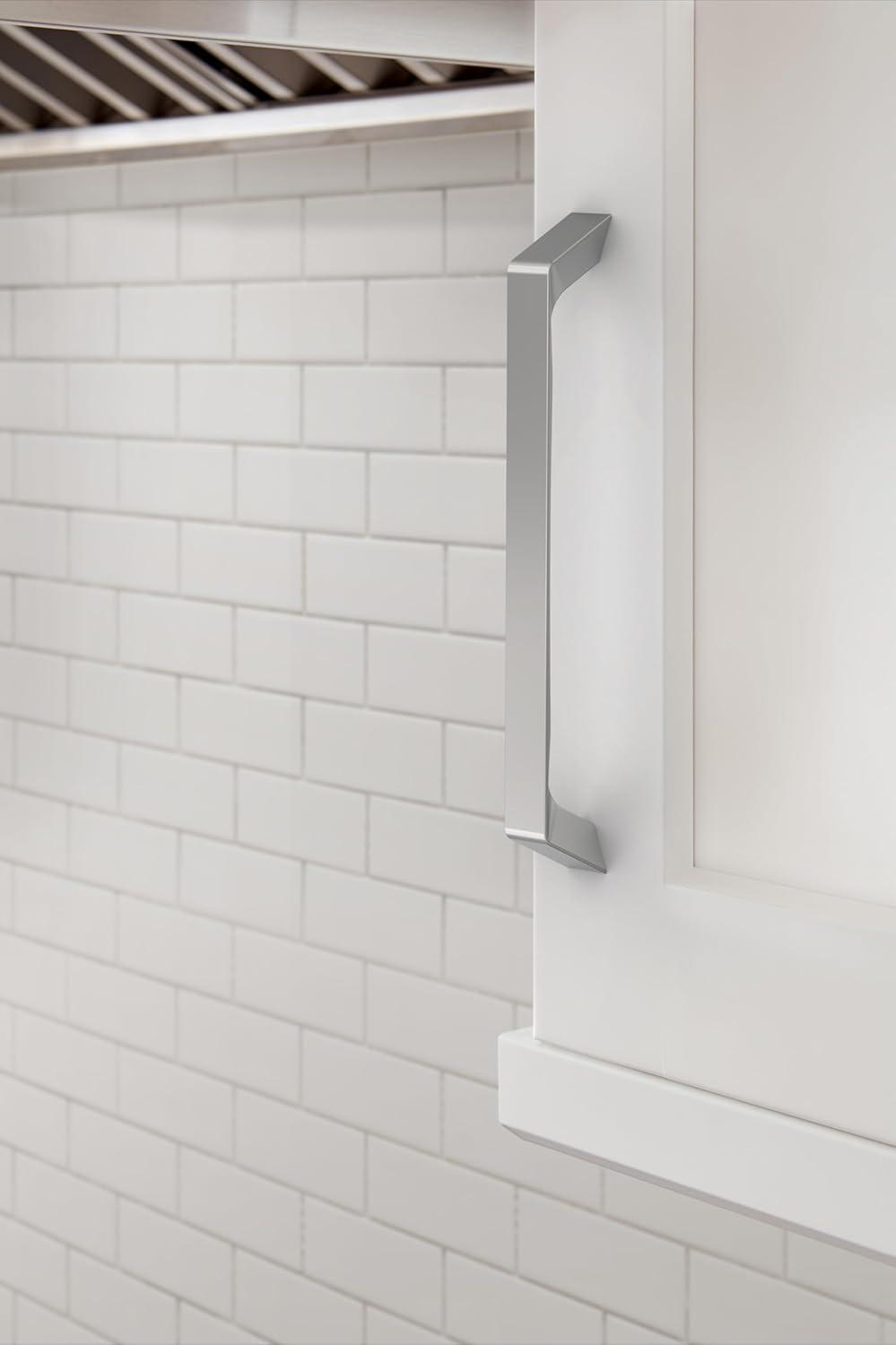 image:imageAmerock Evolve 5116 inch 128mm CentertoCenter Satin Nickel Cabinet Pull 25 PackPolished Chrome