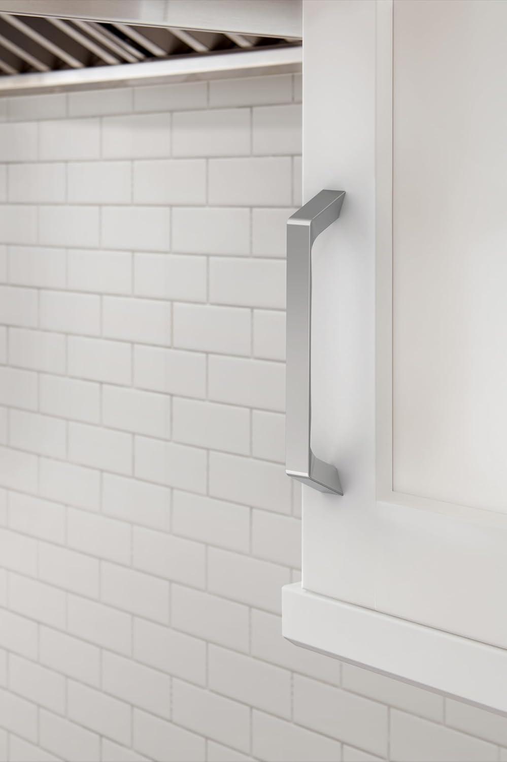 image:imageAmerock Evolve 5116 inch 128mm CentertoCenter Satin Nickel Cabinet Pull 25 PackPolished Chrome