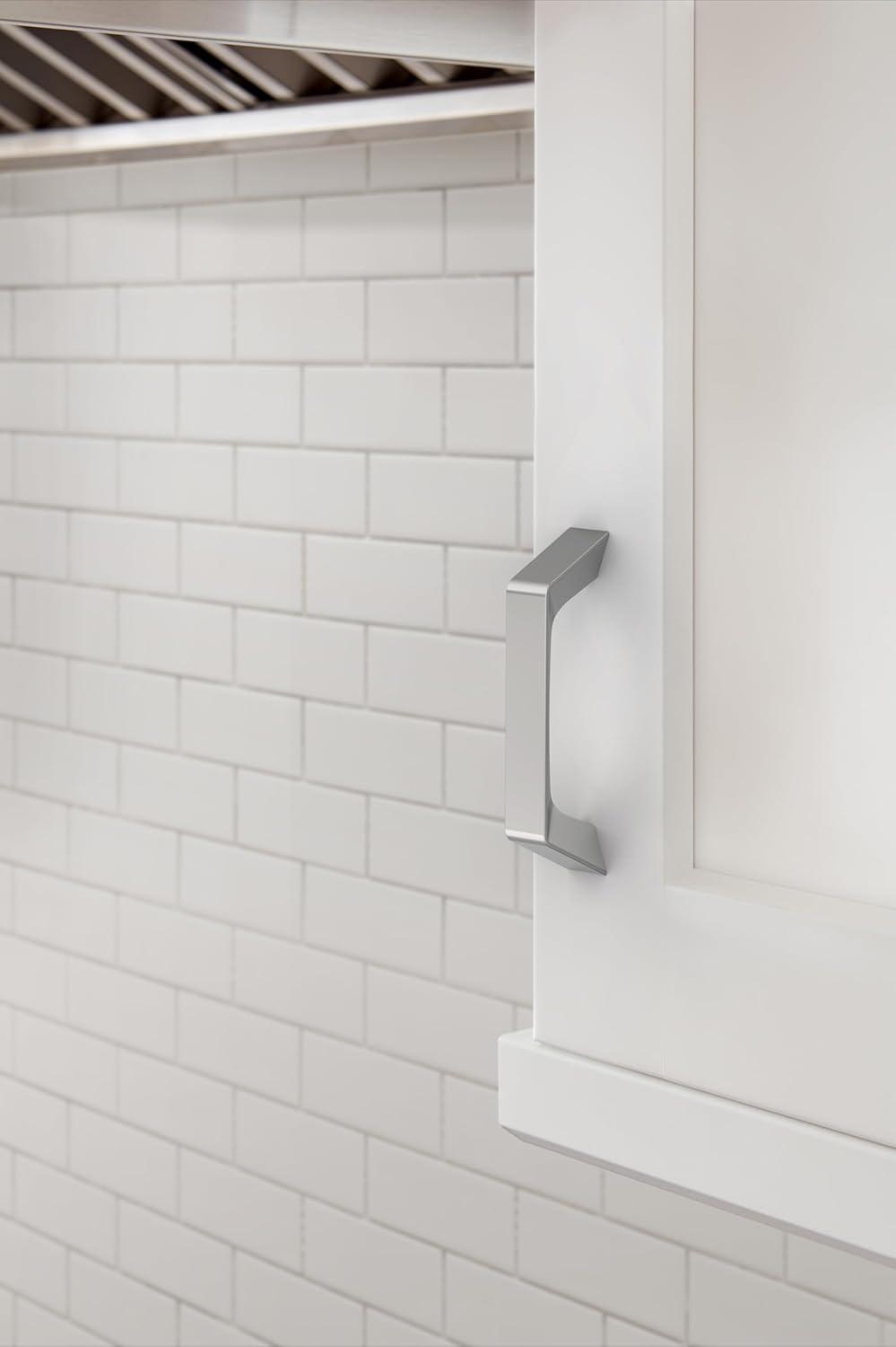 image:imageAmerock Evolve 5116 inch 128mm CentertoCenter Satin Nickel Cabinet Pull 25 PackPolished Chrome