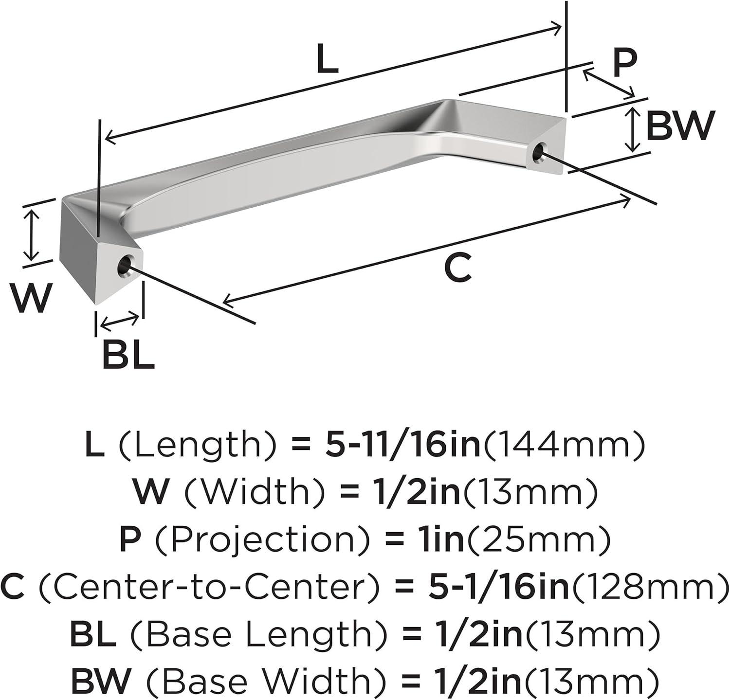 image:imageAmerock Evolve 5116 inch 128mm CentertoCenter Satin Nickel Cabinet Pull 25 PackPolished Chrome