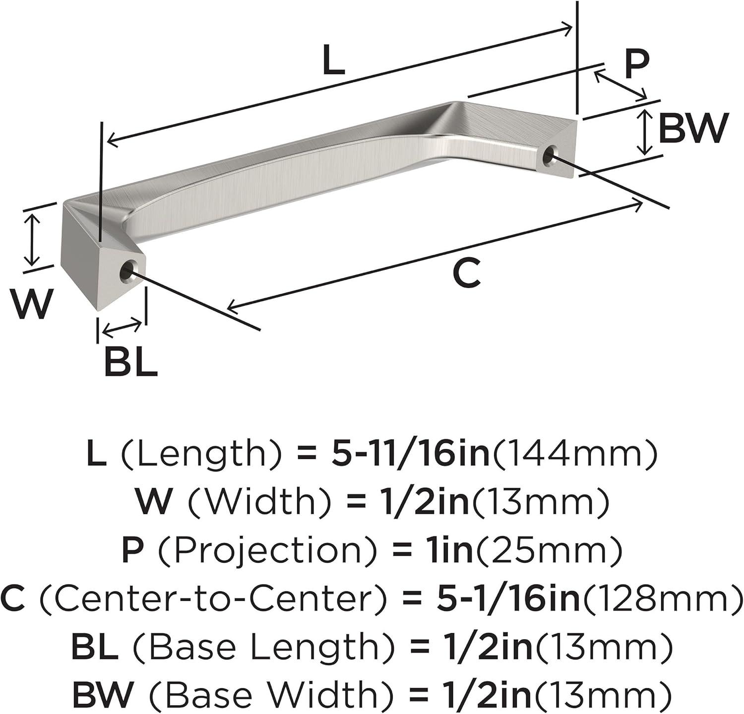 image:imageAmerock Evolve 5116 inch 128mm CentertoCenter Satin Nickel Cabinet Pull 25 PackSatin Nickel