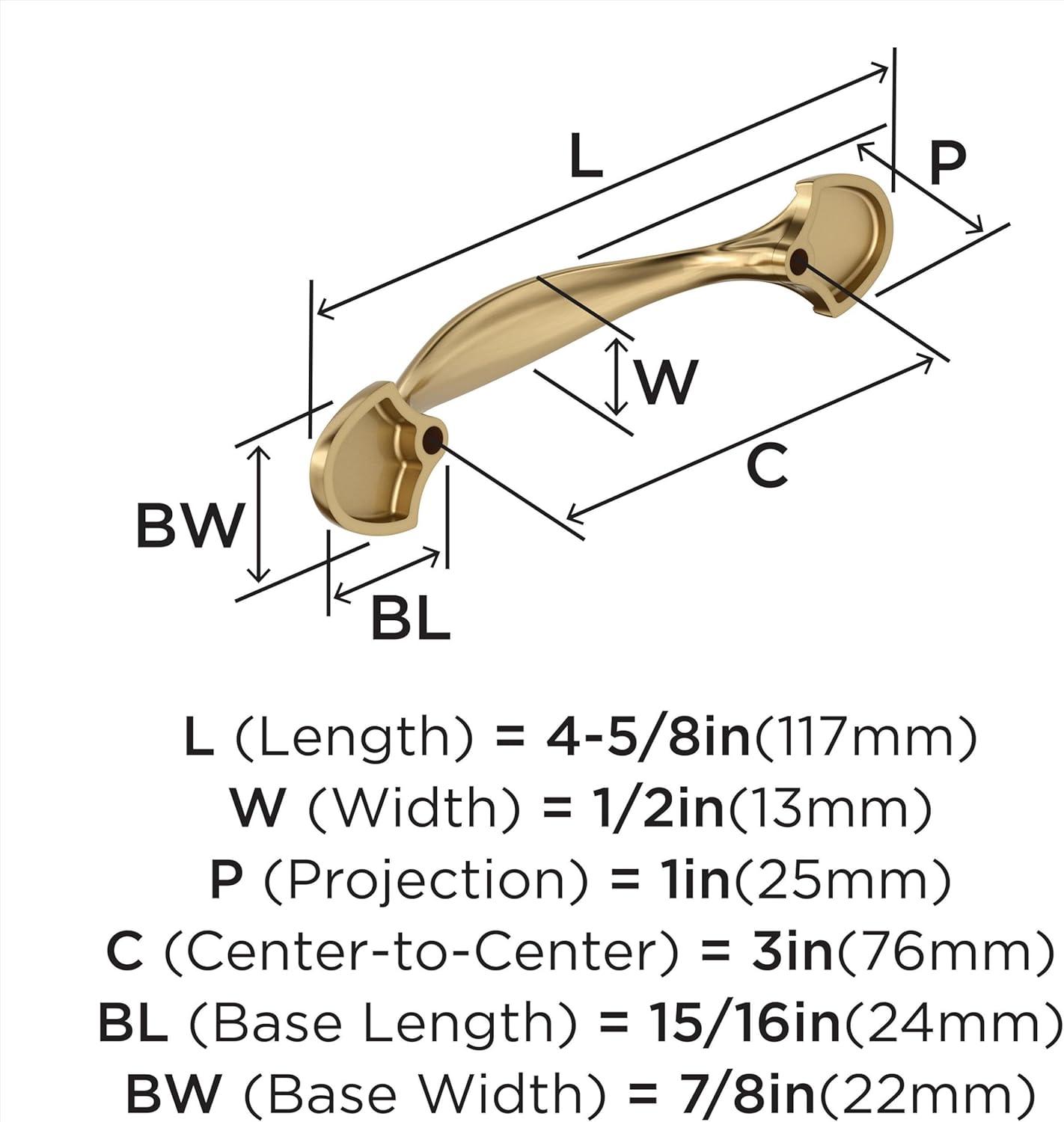 image:imageFairfield 5116 inch 128mm CentertoCenter OilRubbed Bronze Cabinet Pull 25 PackChampagne Bronze