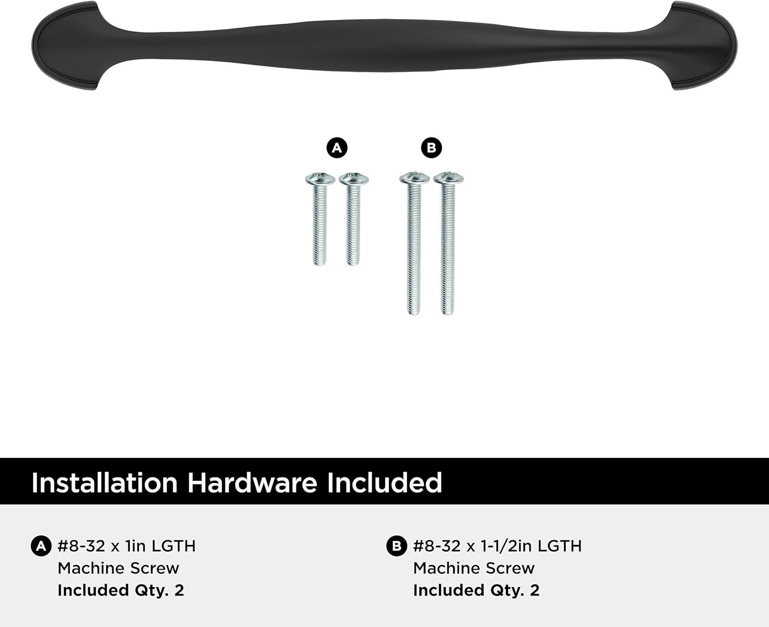image:imageFairfield 5116 inch 128mm CentertoCenter OilRubbed Bronze Cabinet Pull 25 PackMatte Black