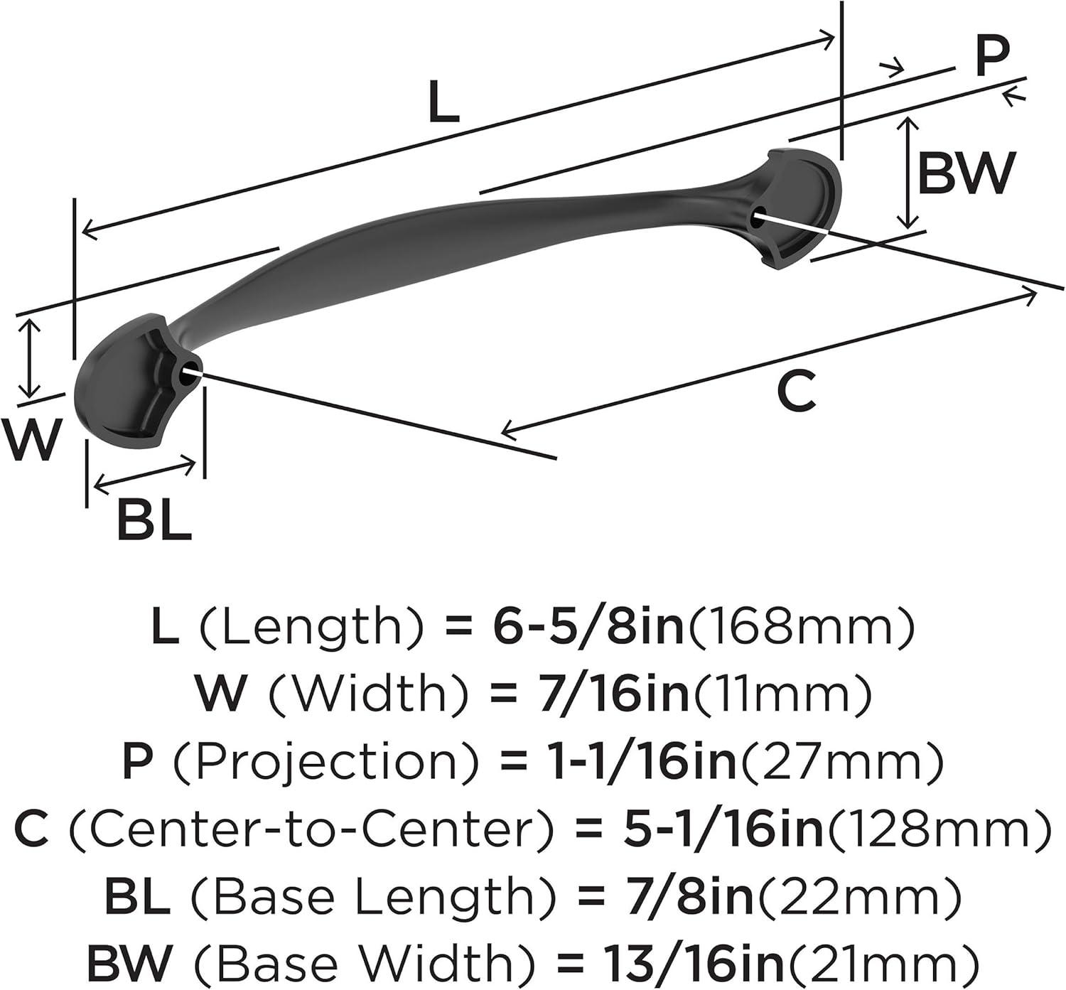 image:imageFairfield 5116 inch 128mm CentertoCenter OilRubbed Bronze Cabinet Pull 25 PackMatte Black