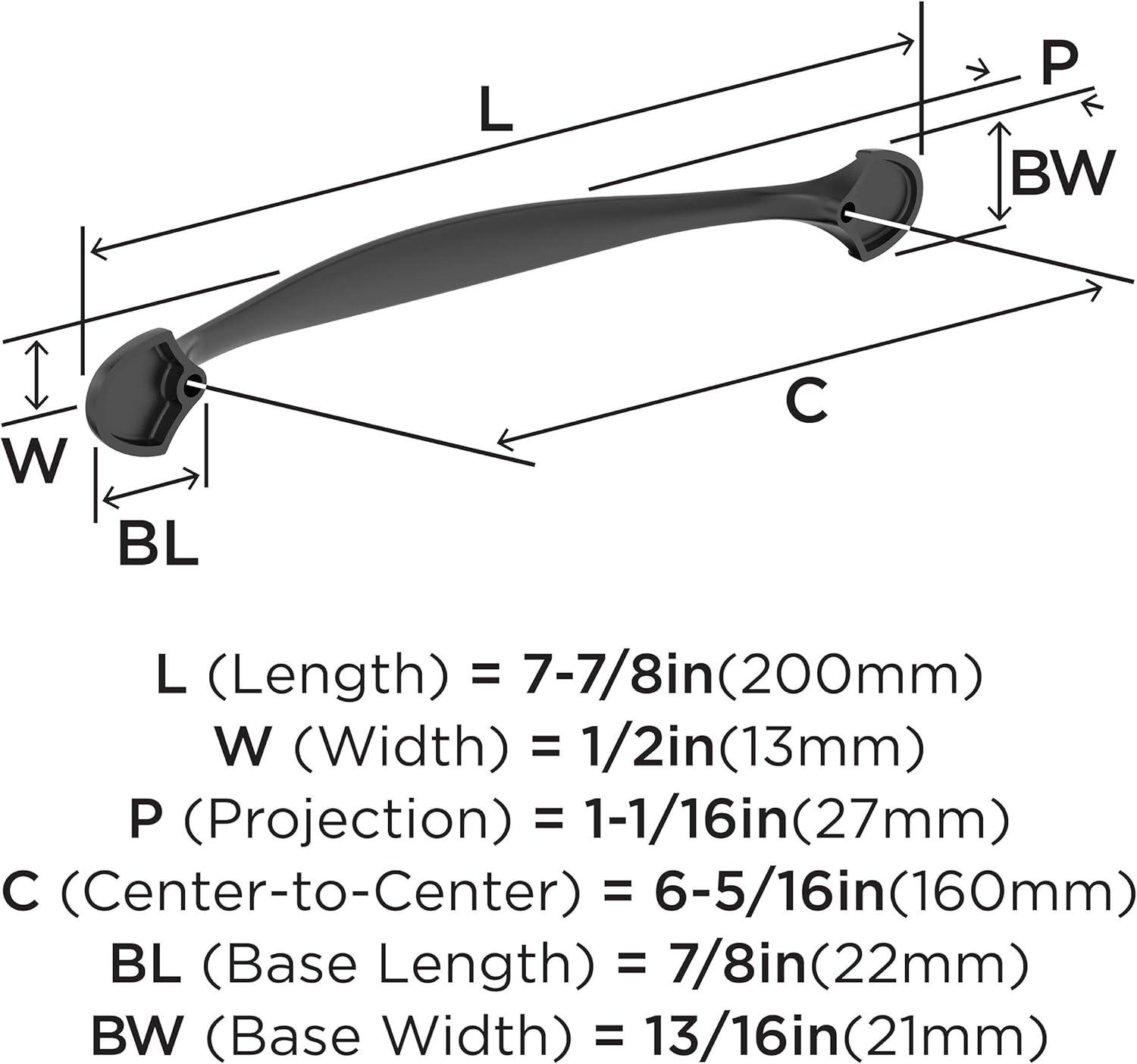 image:imageFairfield 5116 inch 128mm CentertoCenter OilRubbed Bronze Cabinet Pull 25 PackMatte Black