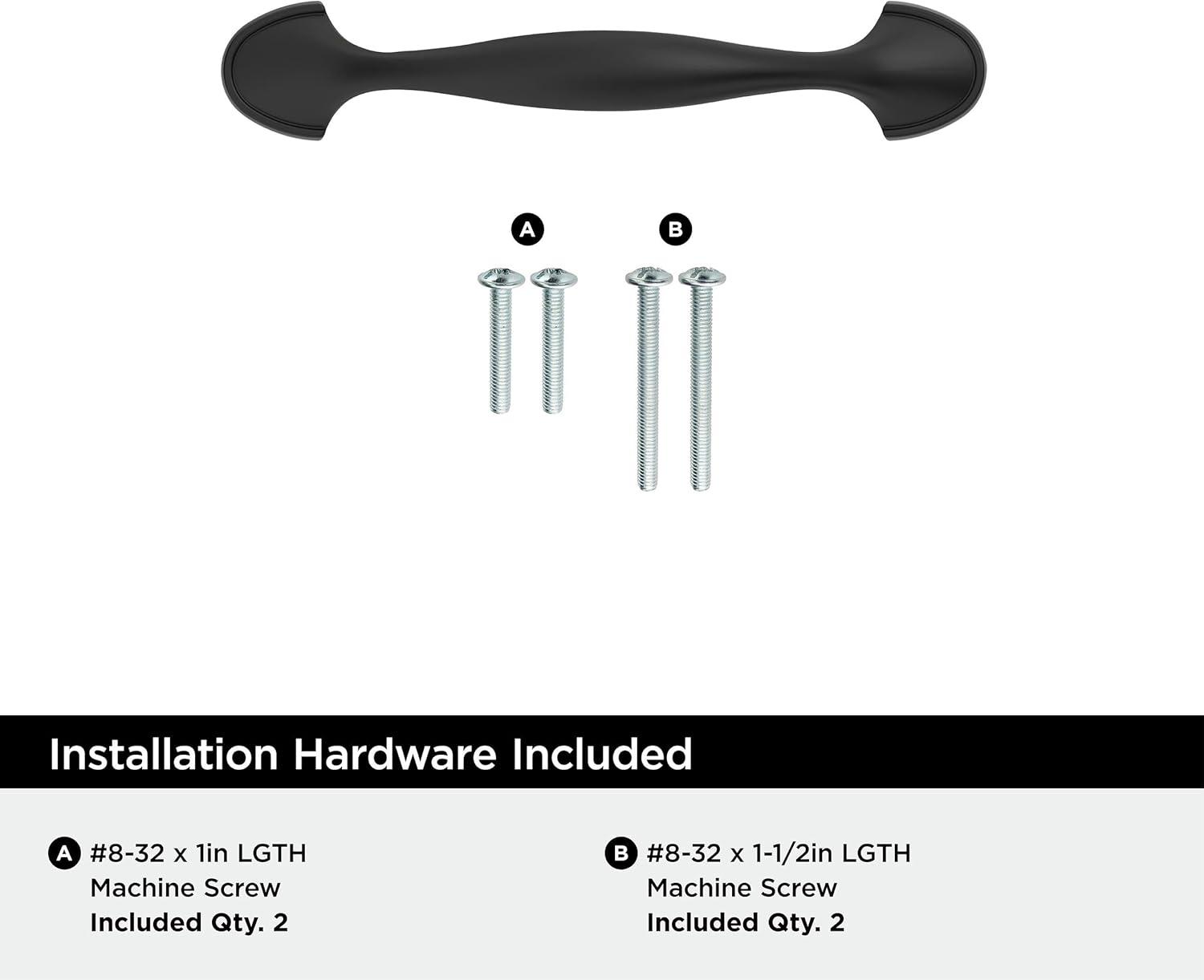 image:imageFairfield 5116 inch 128mm CentertoCenter OilRubbed Bronze Cabinet Pull 25 PackMatte Black