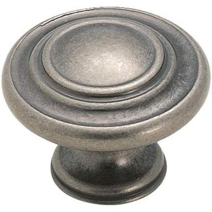 image:imageAmerock Cabinet Knob Polished Chrome 1516 inch 33 mm Diameter Inspirations 10 Pack Drawer Knob Cabinet HardwareWeathered Nickel