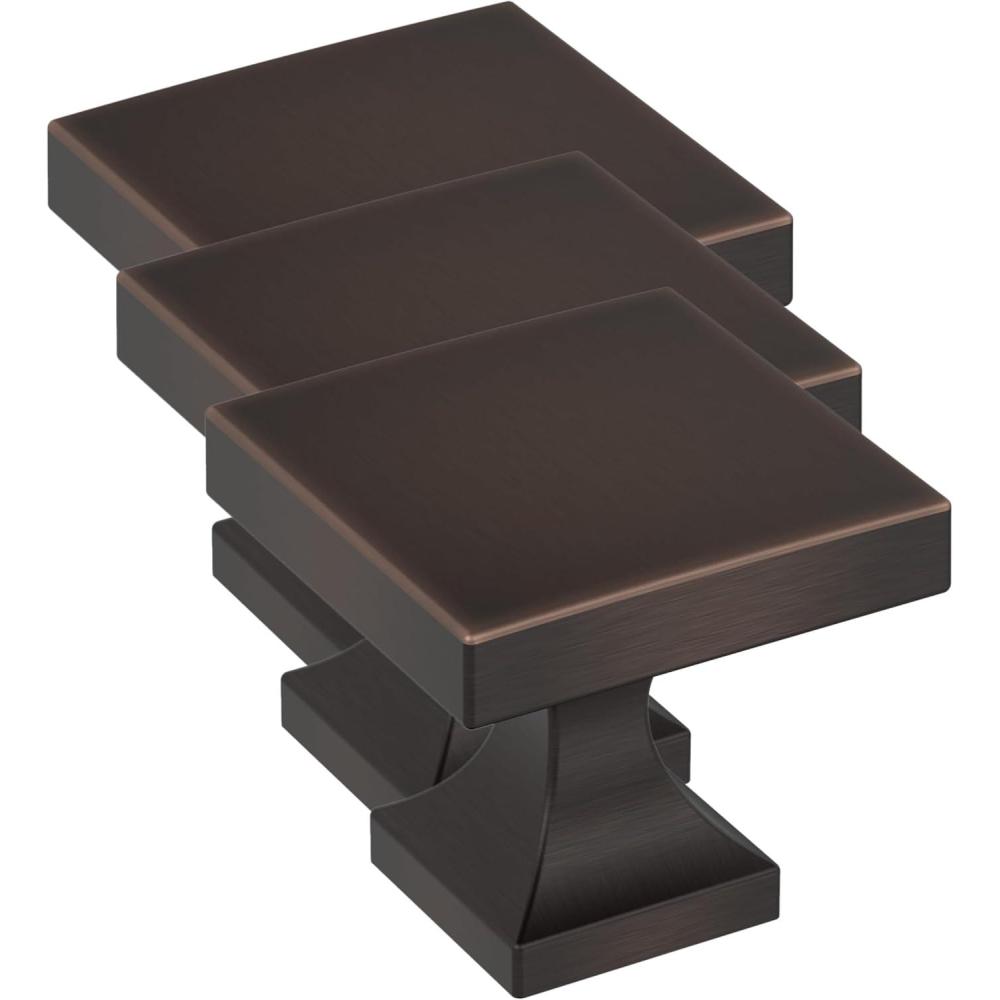 image:imageAmerock 10BX37024ORB Oil Rubbed Bronze Cabinet Knob 1116 inch 27mm Length 30 Pack Pedestal Furniture Hardware